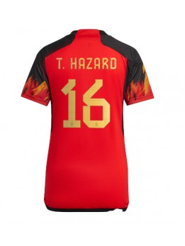 Belgien Thorgan Hazard #16 Heimtrikot für Frauen WM 2022 Kurzarm